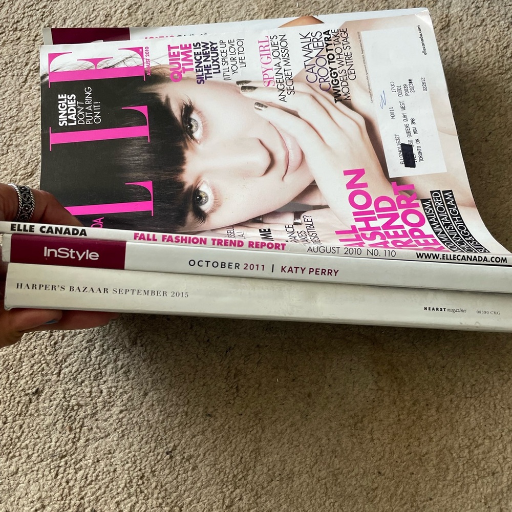 Set of 3 Katy Perry Magazines - In Style / Harper’s Bazaar / Elle Canada